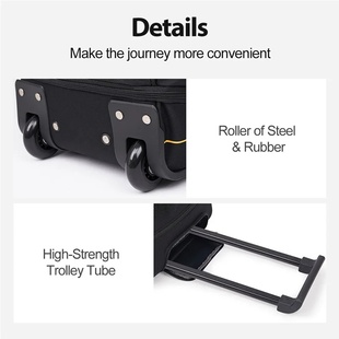 OIWAS Men Trolley Duffle Bag 56L Water-Repellent Foldable R