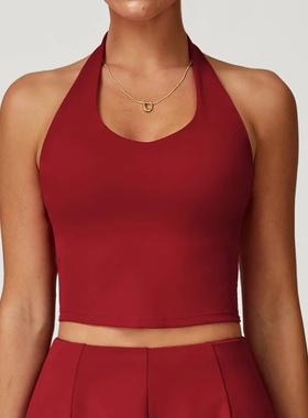 Sexy Sports Bras Women Halter Yoga Bra Tank Top Fitness Gym