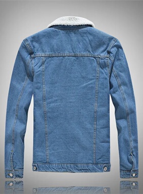 Men Winter Solid Casual Jacket 2023 New Men's Bomber Denim