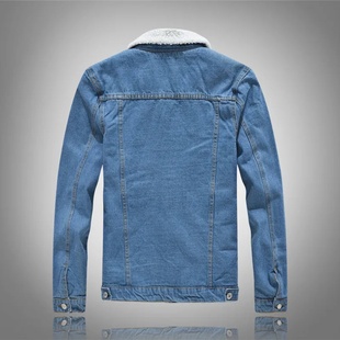 Casual Jacket Bomber Winter Denim Solid New Men 2023