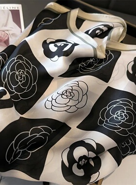 Luxury Silk Scarfs Square Scarf Korean Fashion Kerchief Pop