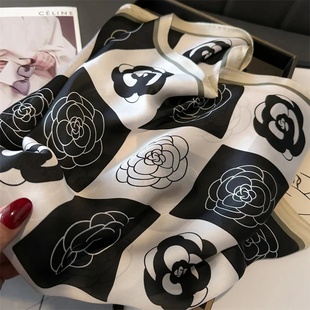 Luxury Silk Scarfs Square Scarf Korean Fashion Kerchief Pop