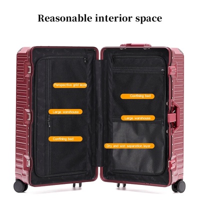 Suitcase Wide Handle Travel Suitcase Men 20 24 26 Carry-On