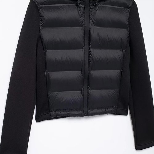 Willshela Women Fashion Black Front Zipper Jackets Coats Vi