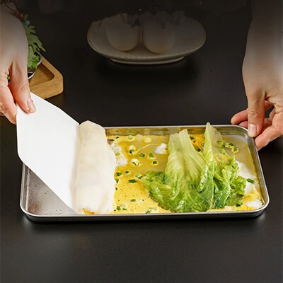 Rectangle Stainless Steel Tray Buffet Presentation Tray Met