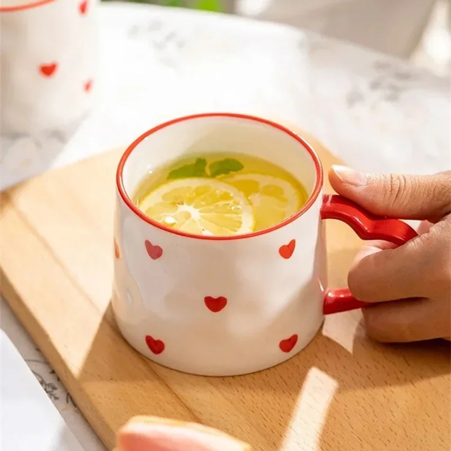 300ml Cute Ceramic Mug Creative Hand Made Coffee Cup Couple