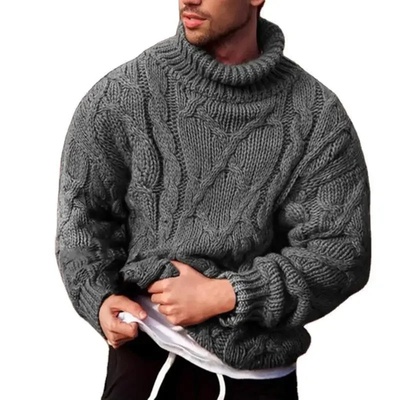 2024 Autumn/Winter Men's Knitted Polo Sweater Casual Fashio