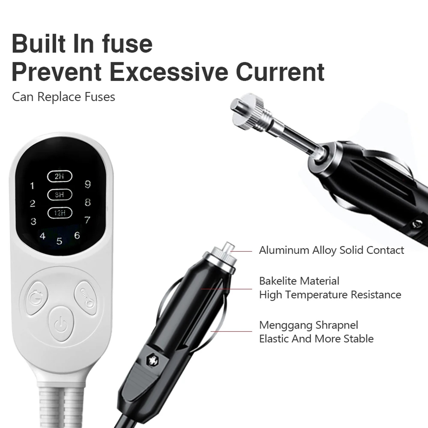 12V Car Electric Blanket 9 Heating Level Heated Travel Blan