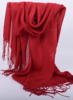 New autumn and winter solid color scarf for both men and wo