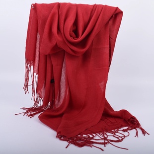 New autumn and winter solid color scarf for both men and wo