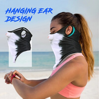 3D Animals Magic Scarf Bandana Breathable Neck Warmer Gaite