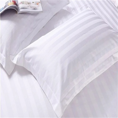 1pc 100% Cotton Pillow Case Classice White Stripe Pillow Co