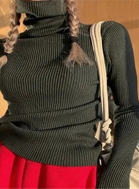 Heliar Women Fall Turtleneck Sweater Knitted Soft Pullovers