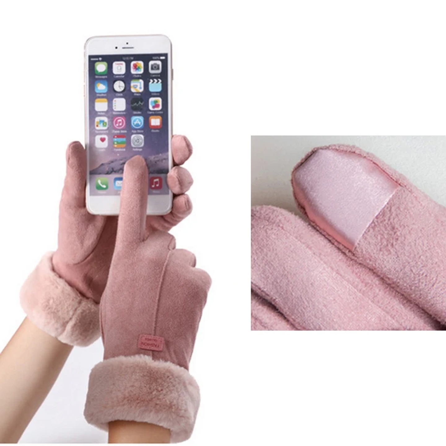 New Fashion Gloves Autumn Winter Cute Furry Warm Mitts Full