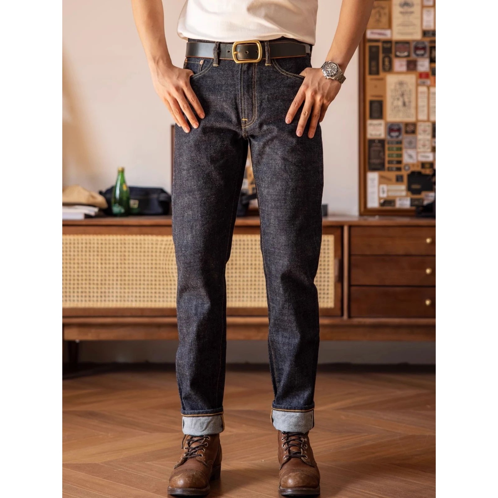 Red Tornado Customized Tapered Jeans 14oz Selvedge Denim Pan