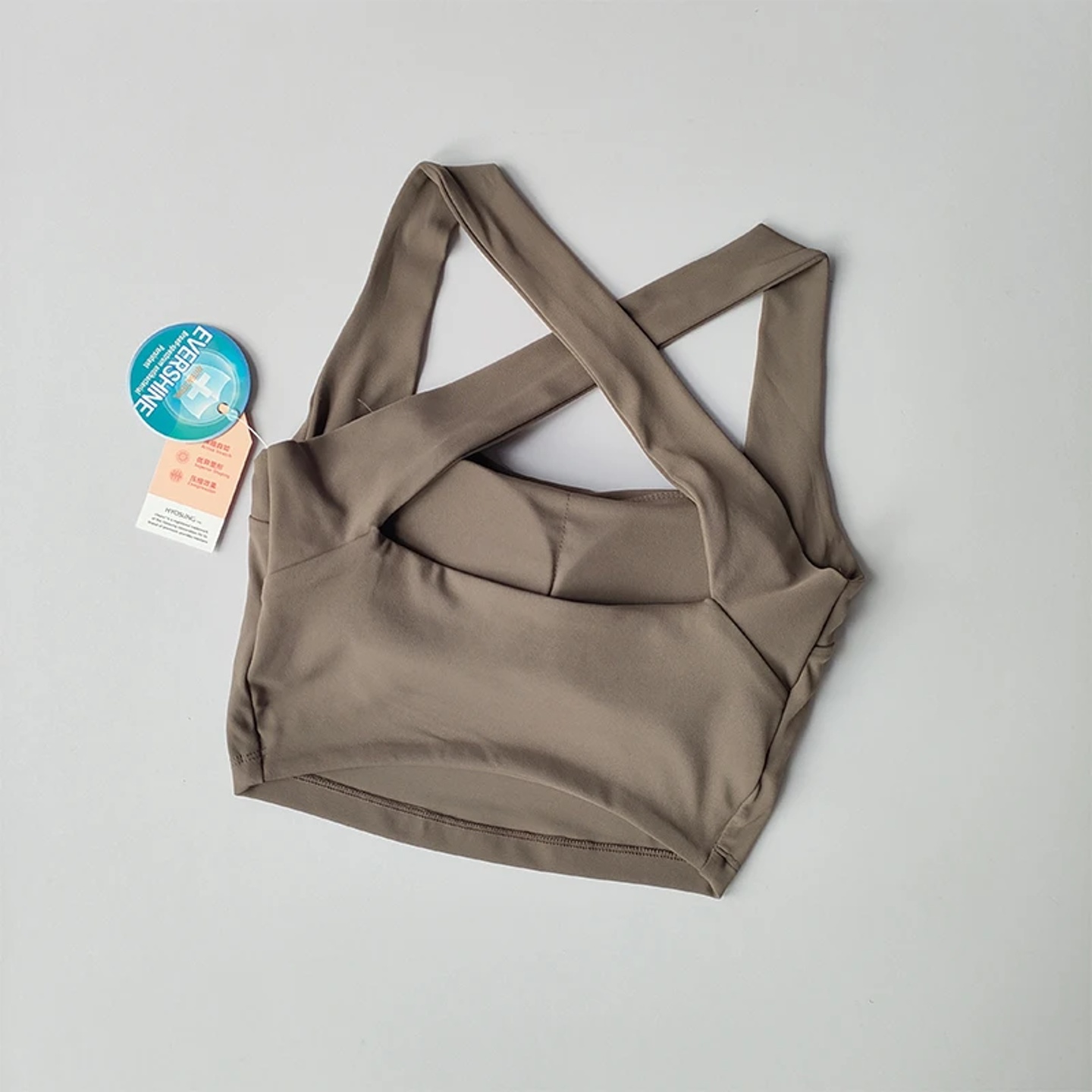 Naked Seamless Cross Back Sports Bra for Women with Wide Sh