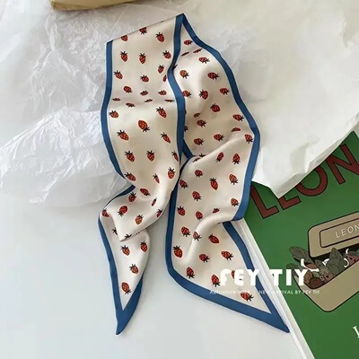 Set Series Silk Satin Scarf Women Cloth Hair Bands Headdres