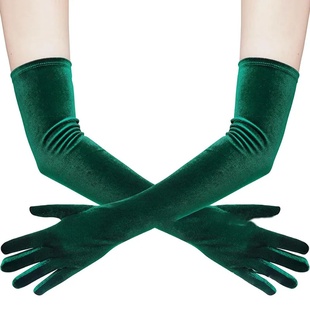 53cm Women Velvet Long Warm Evening Dress Elegant Etiquette