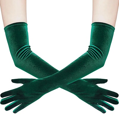 53cm Women Velvet Long Warm Evening Dress Elegant Etiquette