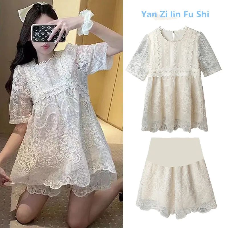 52091# T shirt + Maternity Pants Two-piece Maternity Clothes