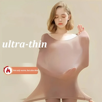 FINETOO Women Thermal Underwear Winter Clothes Set Seamless