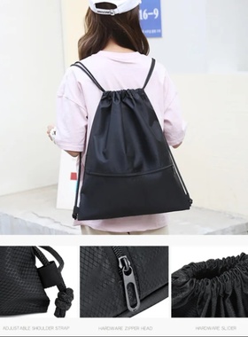 Lightweight Drawstring Backpack for Men and Women Sports Fi