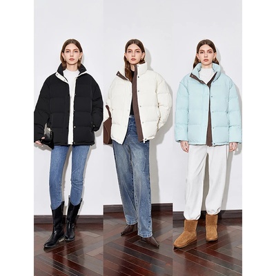 TOYOUTH Women Down Jacket 2024 Winter New 90% White Duck Do