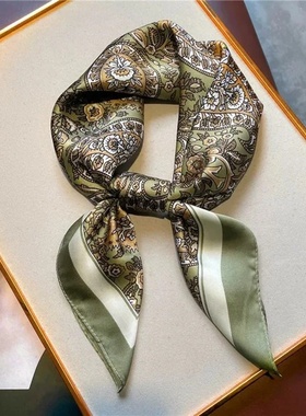 New Silk Scarf Neckerchief Women's Silk Square Scarf Purse