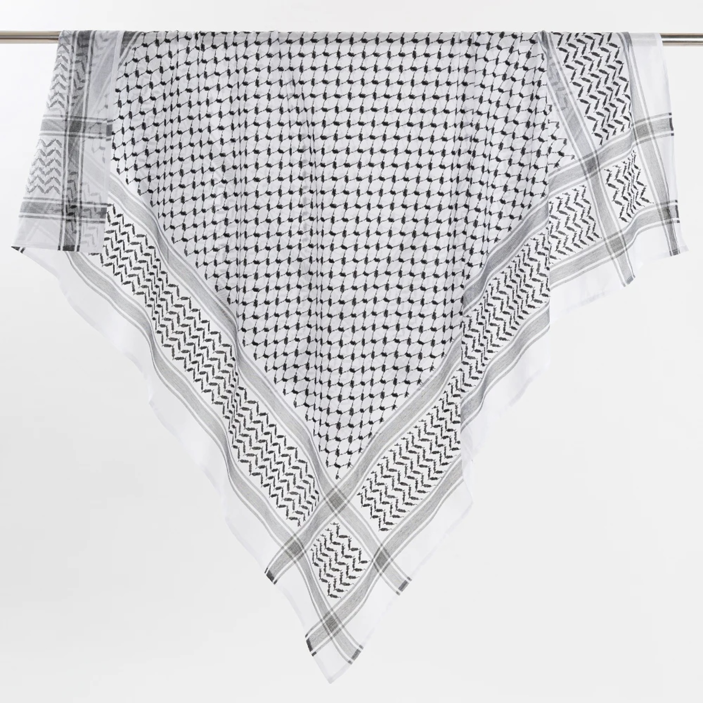 Traditional Arafat Kuffiyeh Palestinian Black and White Ara