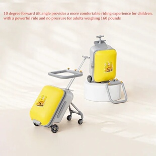 Kids Travel Trolley Suitcase Children Luggage Pulling Cart
