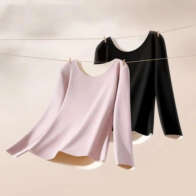 Women Thermal Underwear Winter Long Sleeve Bottoming Top Se