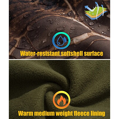 Men's Silent Soft Shell Camouflage Tactical Jacket Waterpro