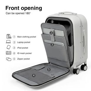 Mixi Patent Design Aluminum Frame Suitcase Carry On Rolling