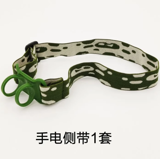 强光手电筒头灯带小直筒头戴松紧头带侧面正面配件矿灯高弹力硅胶