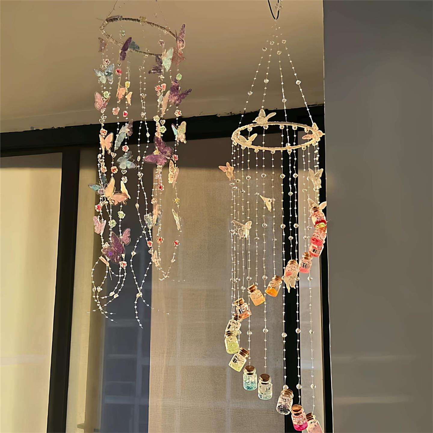 芭蕾蝴蝶风铃手工diy材料包自制房间挂件装饰氛围感礼物送好朋友