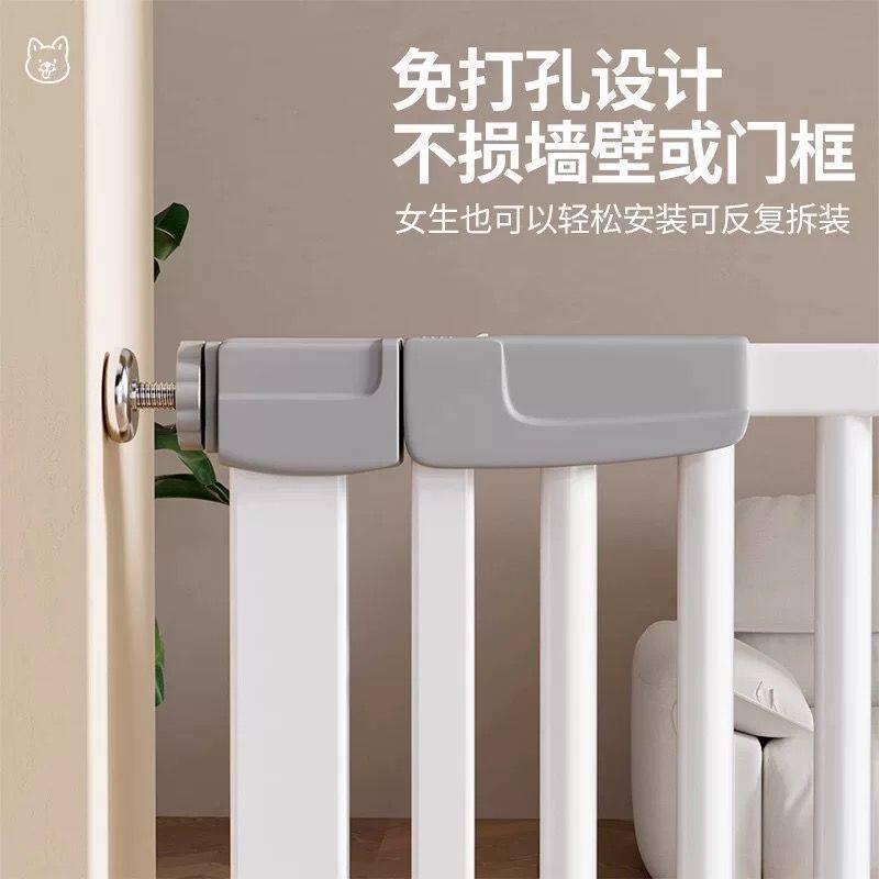 儿童楼梯防护围栏免打孔客厅阳台狗狗猫咪防爬门栏栅高隔离门护栏