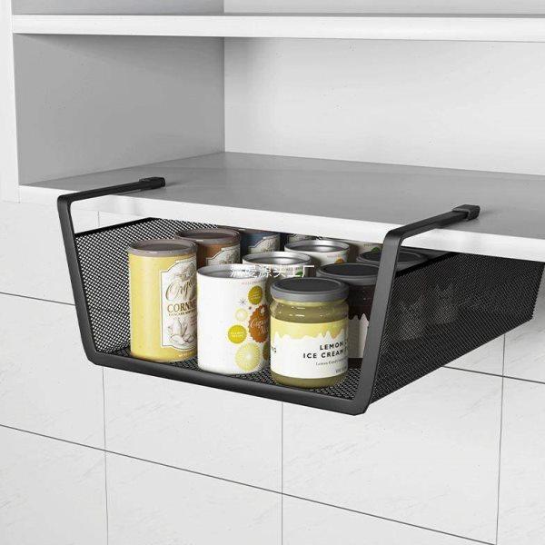 厨房吊柜下置物架悬挂式多功能厨房挂钩免打孔锅盖架橱柜下挂钩架,收纳整理,暖气片置物架,淘宝优惠券,粉丝福利购,淘宝优惠卷