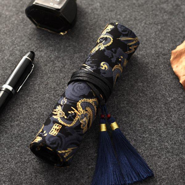 钢笔收纳笔袋颜值古风钢笔笔帘保护套复古文艺小众文具盒卷笔包,文具电教/文化用品/商务用品,笔袋,淘宝优惠券,粉丝福利购,淘宝优惠卷