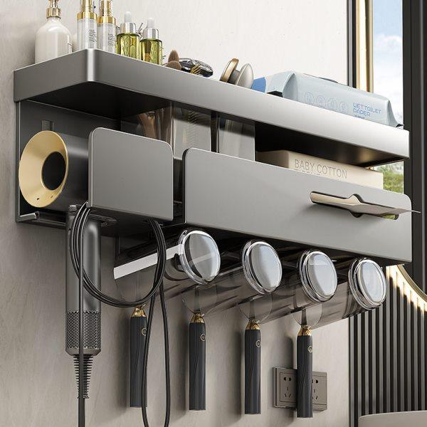吹风机置物架免打孔卫生间壁挂电吹风支架浴室风筒收纳挂架通用,家庭/个人清洁工具,吹风机置物架,淘宝优惠券,粉丝福利购,淘宝优惠卷