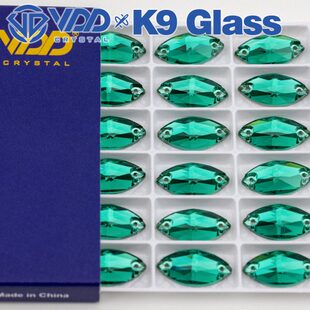 马眼 VDD 手缝钻K9水晶玻璃质量 绿锆石 Zircon S114 Green
