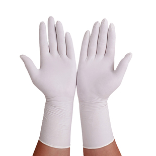 加厚加长丁腈橡胶晴橡胶乳胶用手食品一次12寸丁晴手套邮