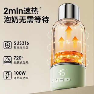 小白熊恒温壶婴儿外出专用无线便携式恒温水杯保温调奶器冲奶神器
