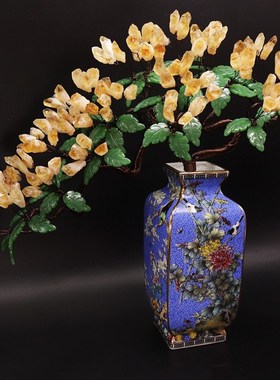 天然水晶招财树红玉髓店铺客厅摇钱装饰礼品开业乔迁结婚家居摆件