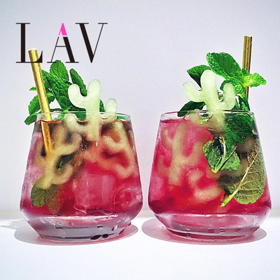 威士忌玻璃杯咖啡卡布奇洛萃取杯黑牌橙汁欧式风格时尚玻璃水杯