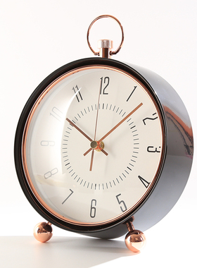 轻奢创意美式座钟家居客厅钟表挂钟摆件台式家用静音时钟卧室摆设