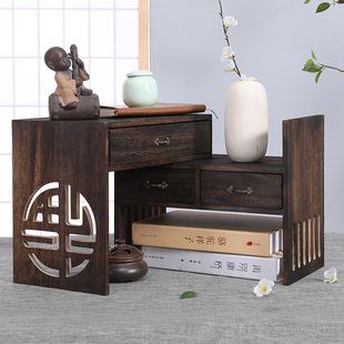 实木架子桌面置物架学生书桌桌上迷你小书架飘窗收纳书柜组合书橱