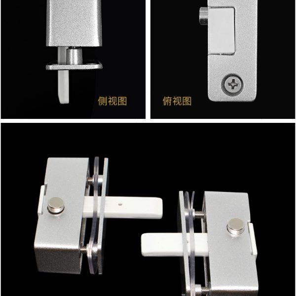 无框阳台门窗自动插销锁平移推拉门锁玻璃移门中间锁浴室弹簧锁扣