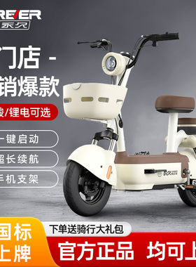 永久2025新款电动车成人电动自行车女士小型轻便代步长续航电瓶车