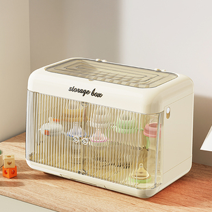 婴儿奶瓶收纳柜宝宝辅食工具收纳盒儿童餐具储存箱碗筷沥水置物架