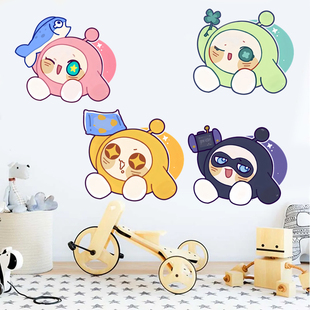 蛋仔派对墙贴画卧室客厅装 饰画出租屋房间自粘墙贴画防水防晒贴纸